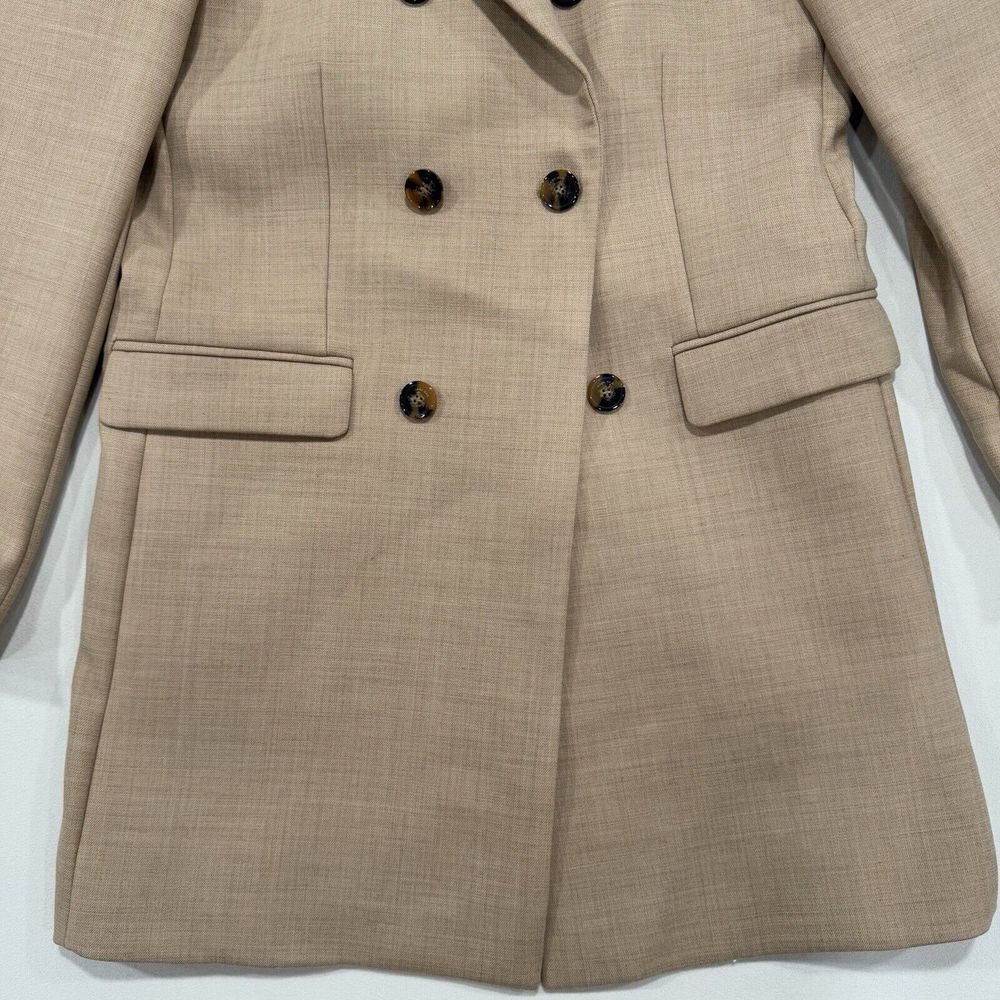Zara Man Overcoat Blazer Brown Tan Men's L Bottom Closure - Picture 4 of 14